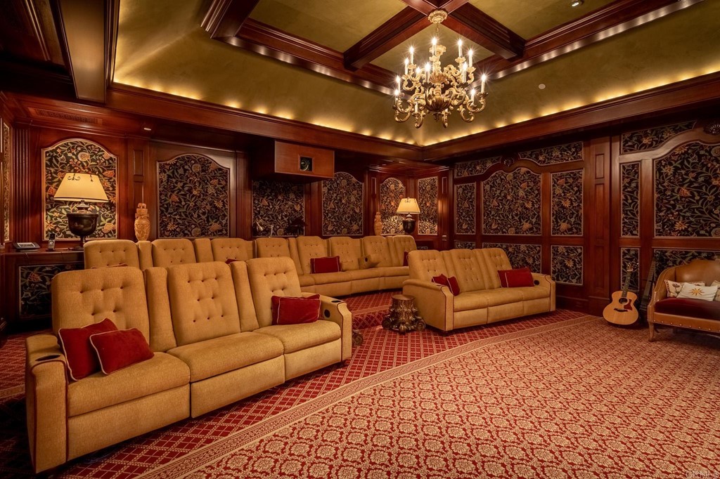 6424 La Valle Plateada Rancho Santa Fe, CA 92067 - Photo 16 of 21 a outdoor living space with furniture and a chandelier