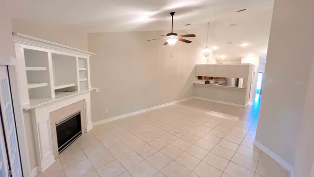 a view of a livingroom with a fireplace