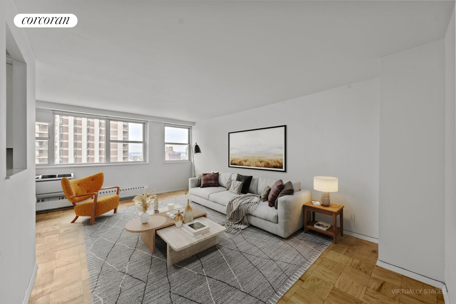 75 Henry Street, Unit 18J Brooklyn, NY 11201 - Photo 5 of 13 a living room with furniture and a window