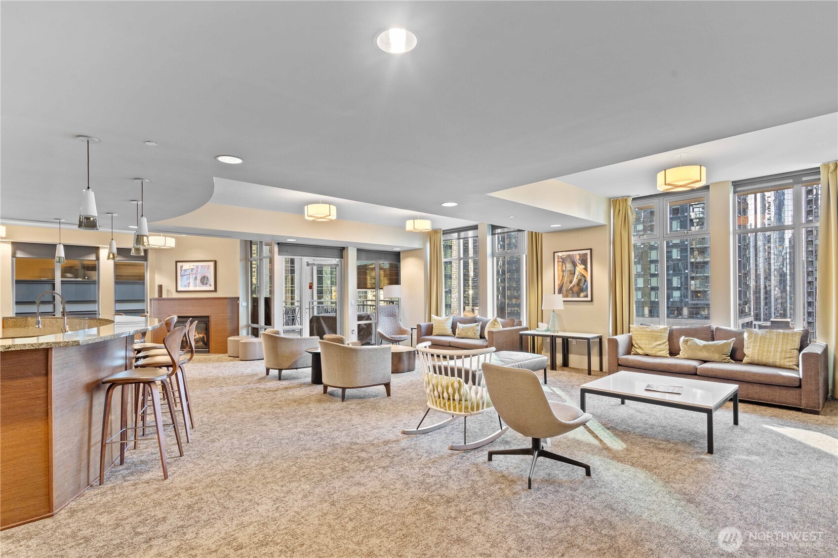 819 Virginia Street, Unit 1408 Seattle, WA 98101 - Photo 19 of 39 a living room with furniture and a large window