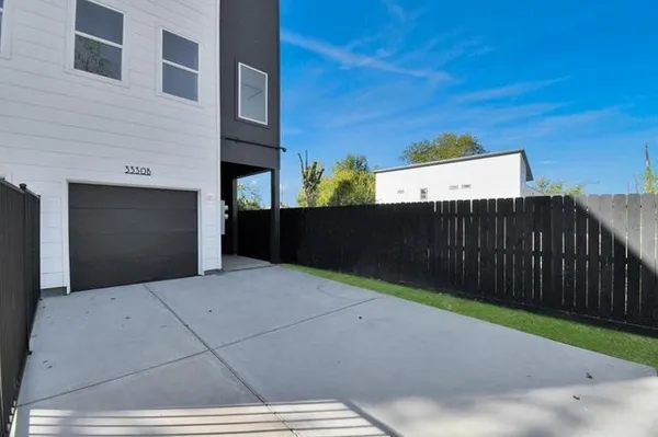 a backyard of a house