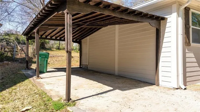 a view of a backyard of a house