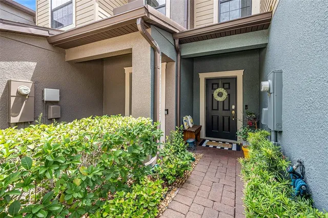 a front view of a house