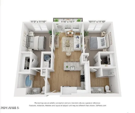 $1,945 | 270 West Ocotillo Road, Unit 2, Queen Creek, AZ 85140