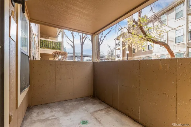 a view of a door and a window