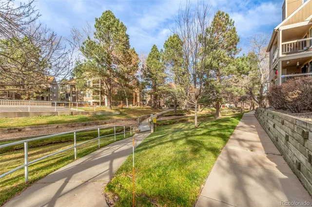 a view of an outdoor space with seating area
