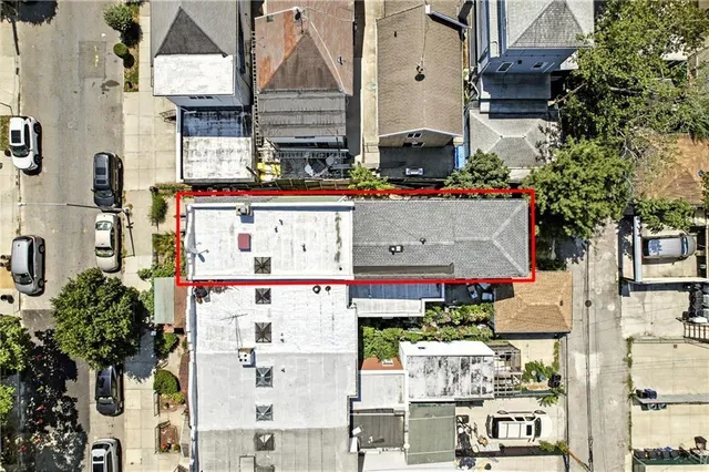 an aerial view of multiple house