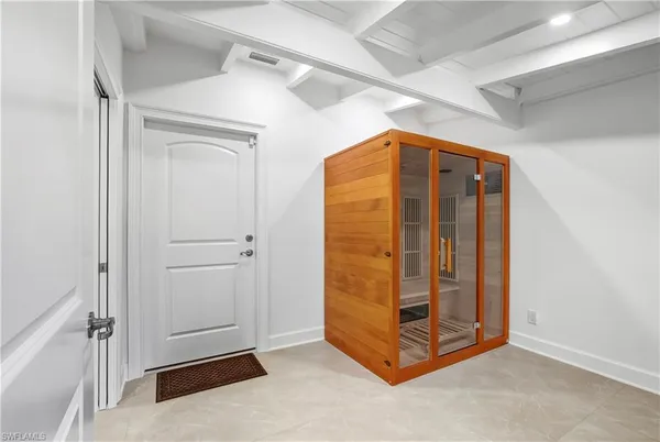 an empty room with window