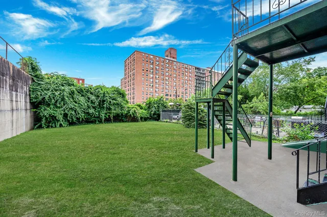 a view of a porch with a yard