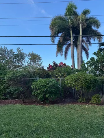 a view of a backyard