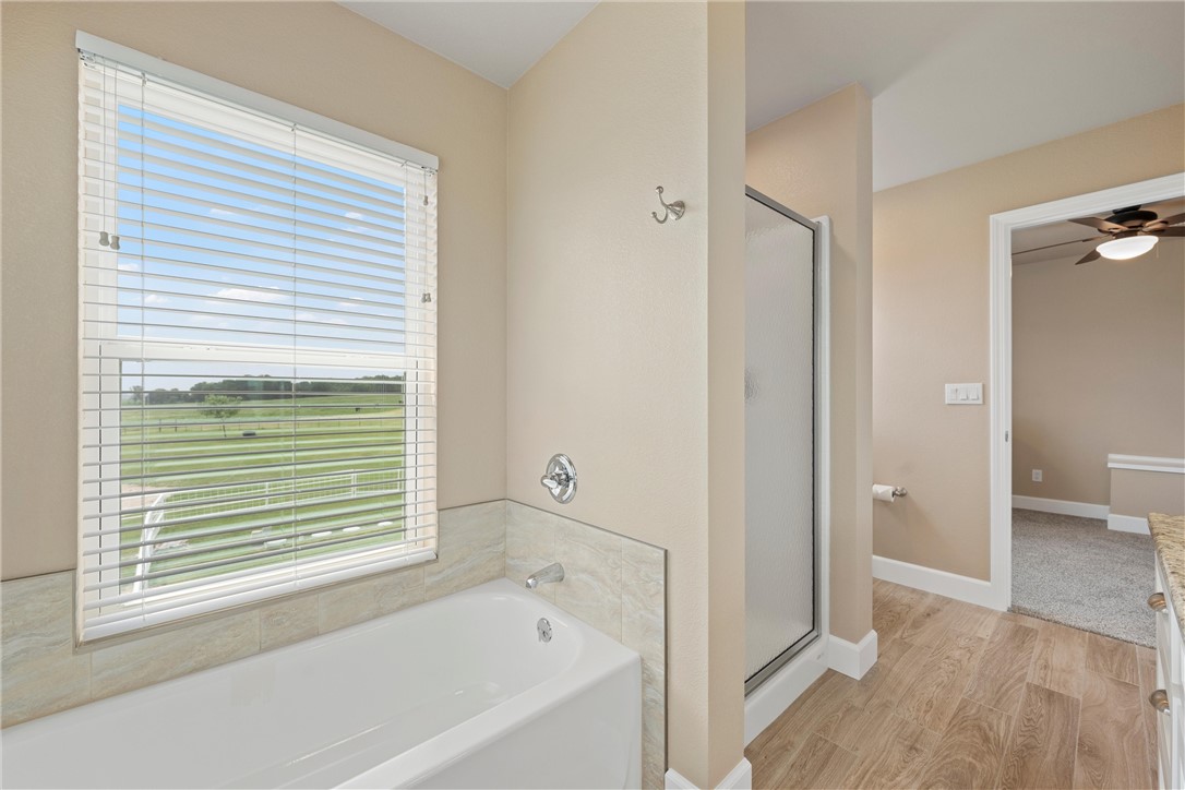 1748 Downsville Road Robinson, TX 76706 - Photo 38 of 65 a bathroom with a bathtub and a shower