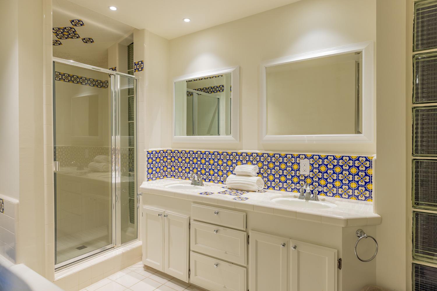 276 Running Ridge Trail Ojai, CA 93023 - Photo 20 of 31 a bathroom with a shower sink and mirror