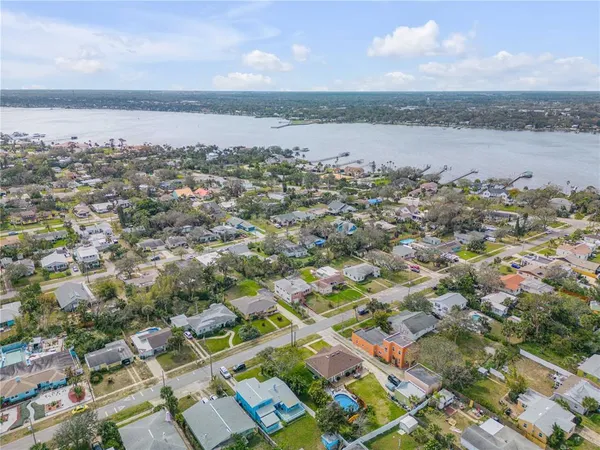 an aerial view of a city