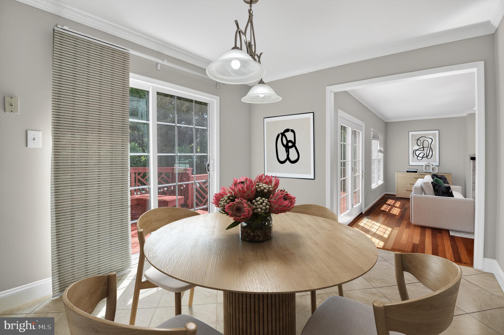 11601 Letterman Way Gaithersburg, MD 20878 - Photo 11 of 53 a view of a dining room with furniture and chandelier