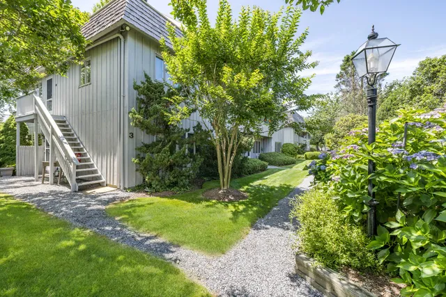 a view of a house with backyard and trees