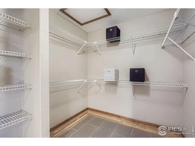 a view of balcony with wooden floor