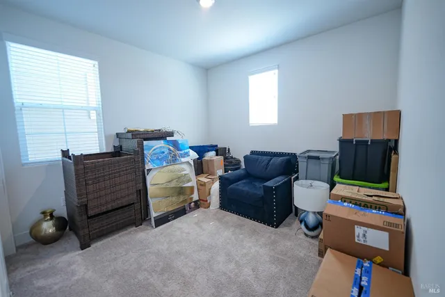 a bedroom with furniture and a window