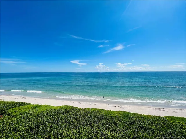a view of an ocean and a beach