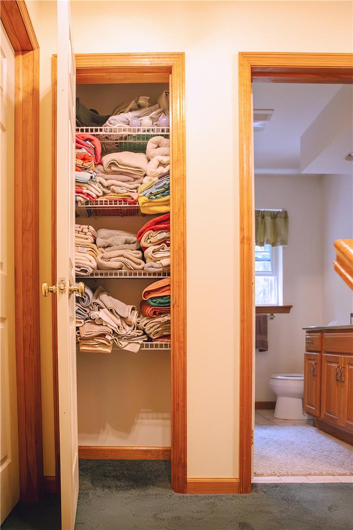 50 Anthony's Road White Haven, PA 18661 - Photo 33 of 57 Functional shelving within a neat closet provides convenient storage space for linens and sundries.