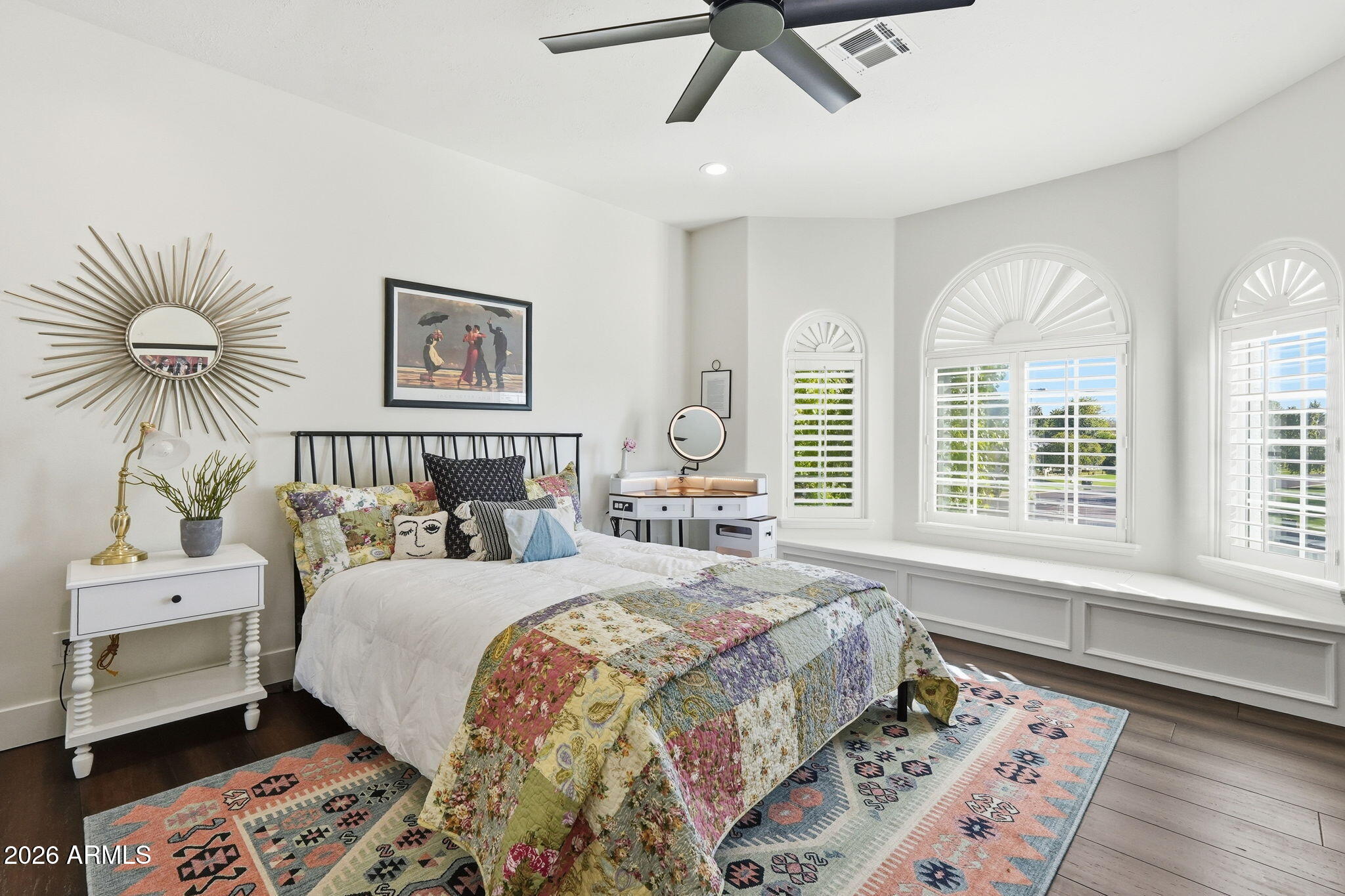 4222 East McLellan Road, Unit 15 Mesa, AZ 85205 - Photo 47 of 86 a bedroom with a bed and a large window
