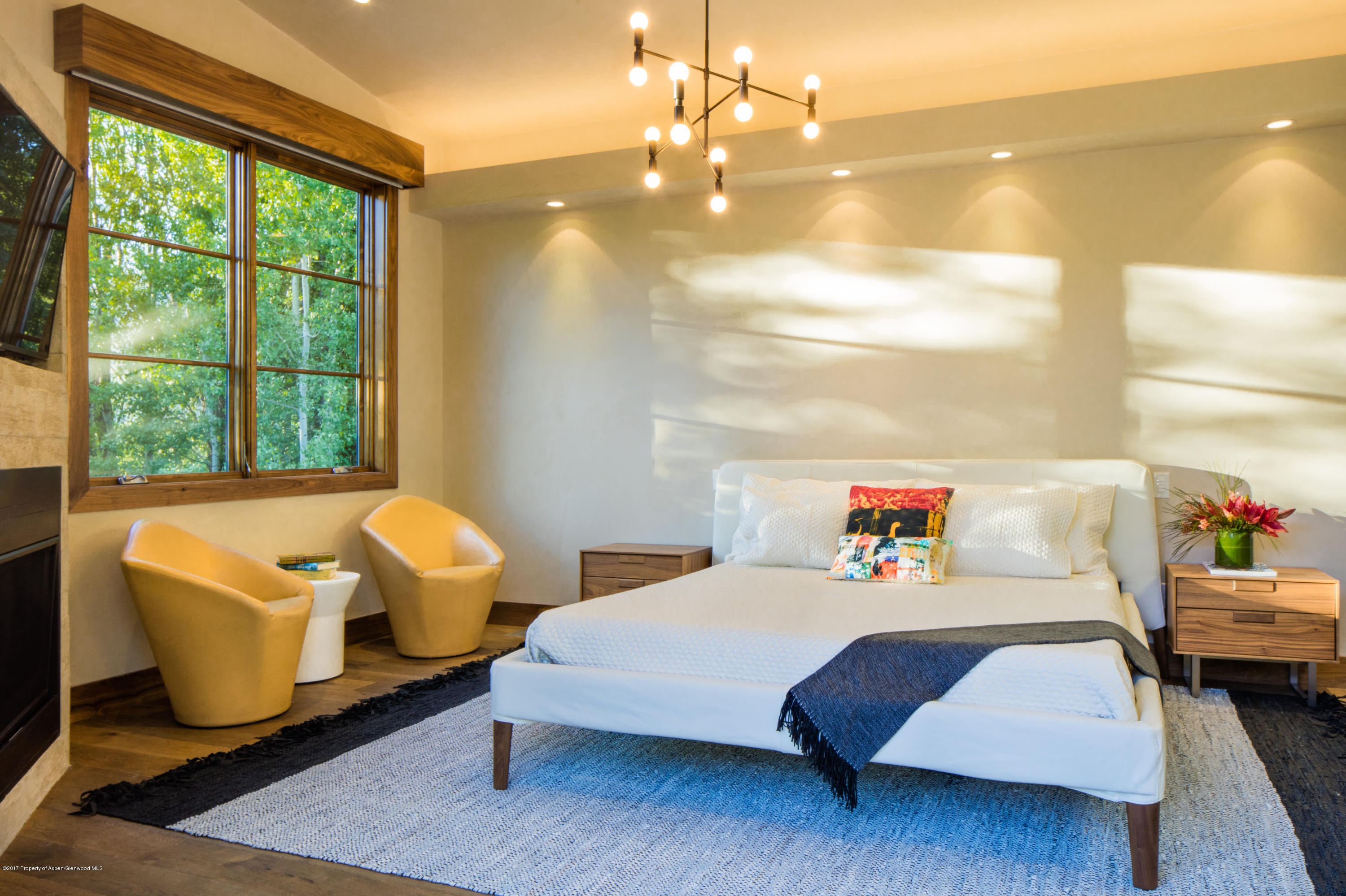 1195 Riverside Drive Aspen, CO 81611 - Photo 11 of 19 a bedroom with furniture and a large window