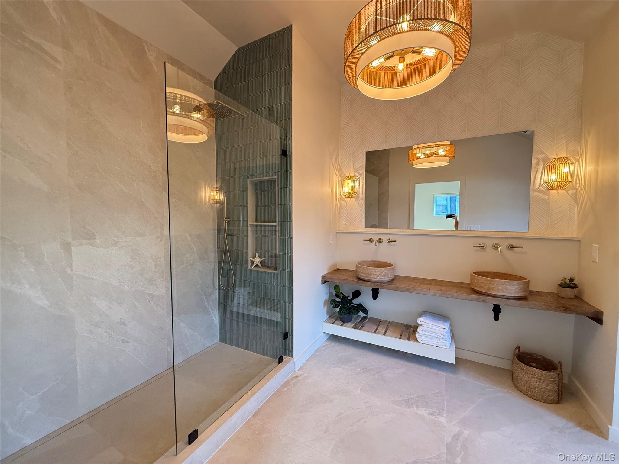 39 Falconer Street Beacon, NY 12508 - Photo 26 of 49 a bathroom with a sink and a mirror