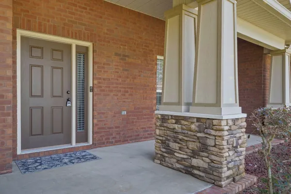 a view of front door of house