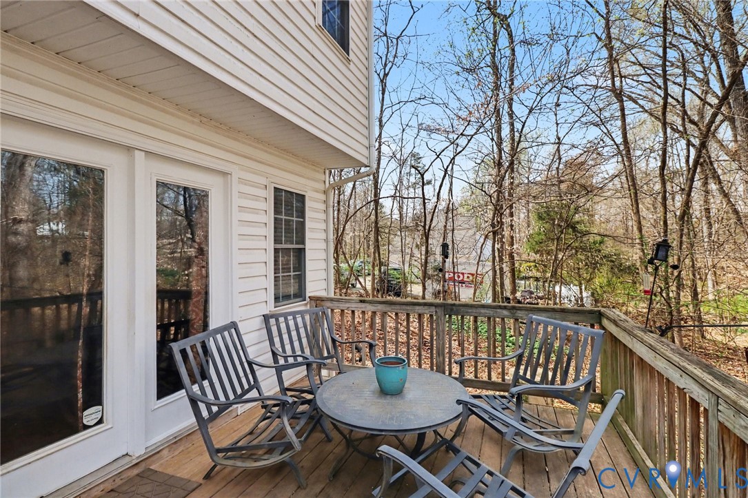 3247 Sherwood Ridge Drive Powhatan, VA 23139 - Photo 23 of 30 a view of a chairs and table in the balcony