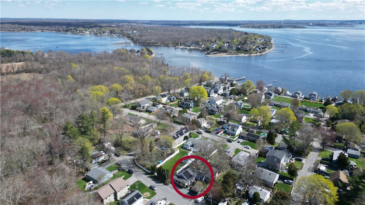 25 Fried Street Bristol, RI 02809 - Photo 2 of 40 Aerial shot of 25 Fried Avenue in circle.