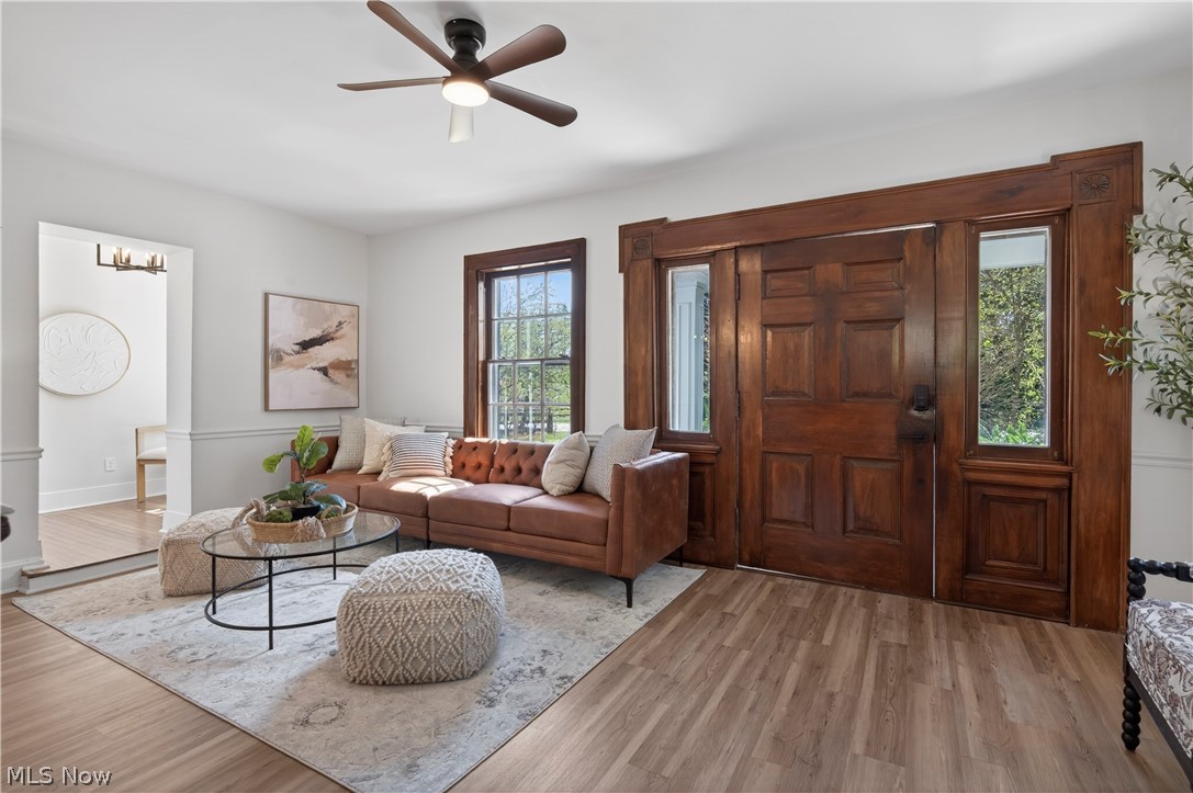 14939 Caves Road Novelty, OH 44072 - Photo 4 of 42 Living room with wood finished floors and ceiling fan