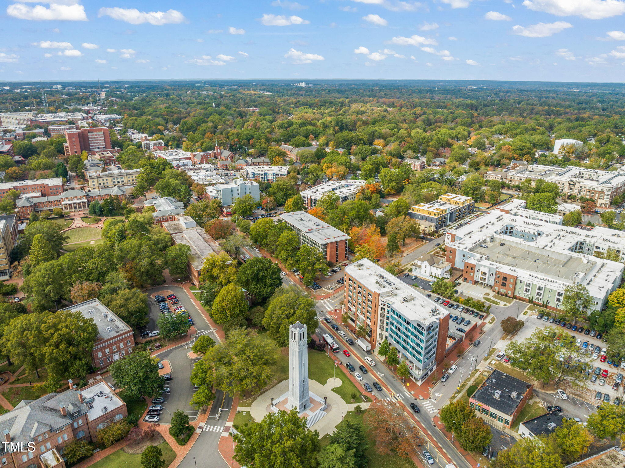 29 Enterprise Street, Unit 209 Raleigh, NC 27607 - Photo 44 of 46 an aerial view of residential houses with outdoor space