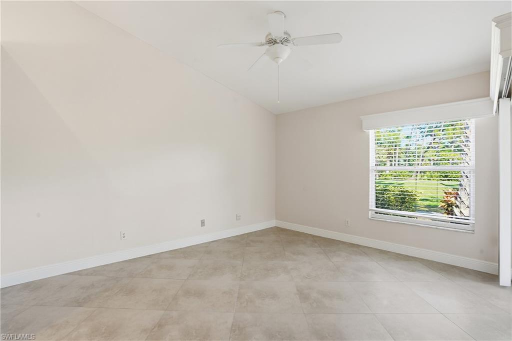 3724 Stone Way Estero, FL 33928 - Photo 17 of 35 Spare room with ceiling fan and vaulted ceiling