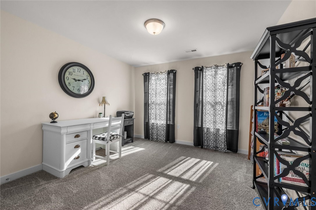 12576 Petrel Crossing Midlothian, VA 23112 - Photo 22 of 30 Office space with light colored carpet and baseboa