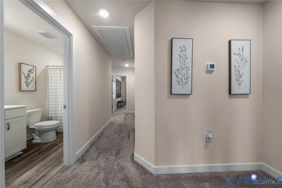 12576 Petrel Crossing Midlothian, VA 23112 - Photo 27 of 30 Corridor featuring attic access, recessed lighting