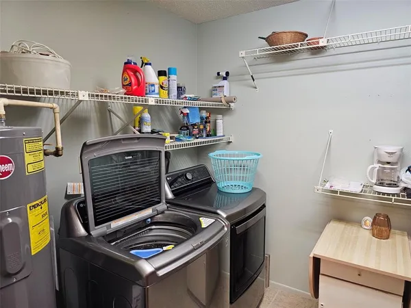 a room with storage and utility