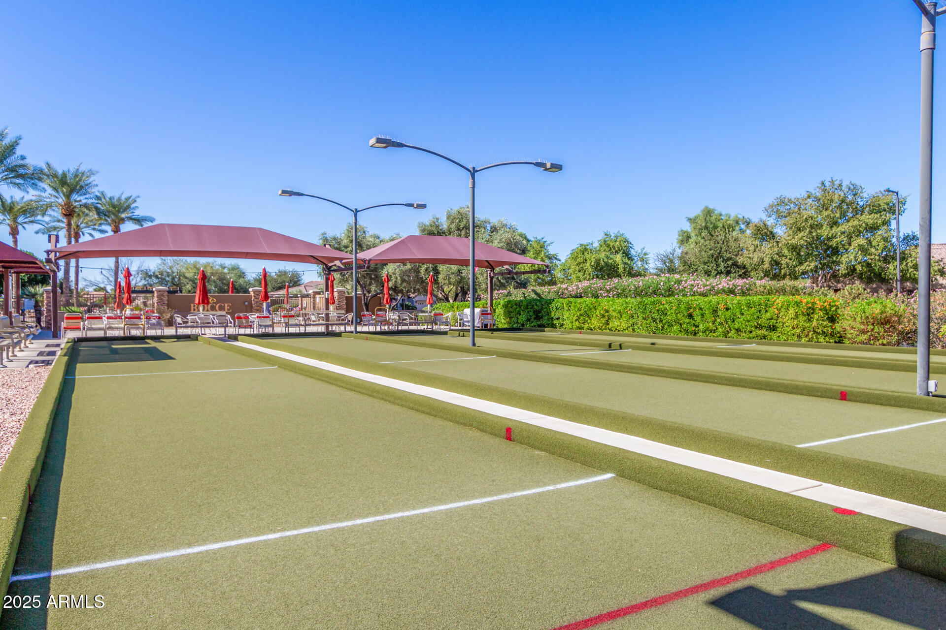 4553 East Narrowleaf Drive Gilbert, AZ 85298 - Photo 36 of 60 a view of pool with umbrella and trees