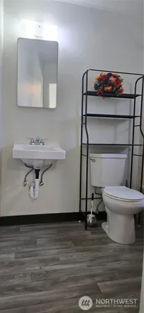 a bathroom with a toilet