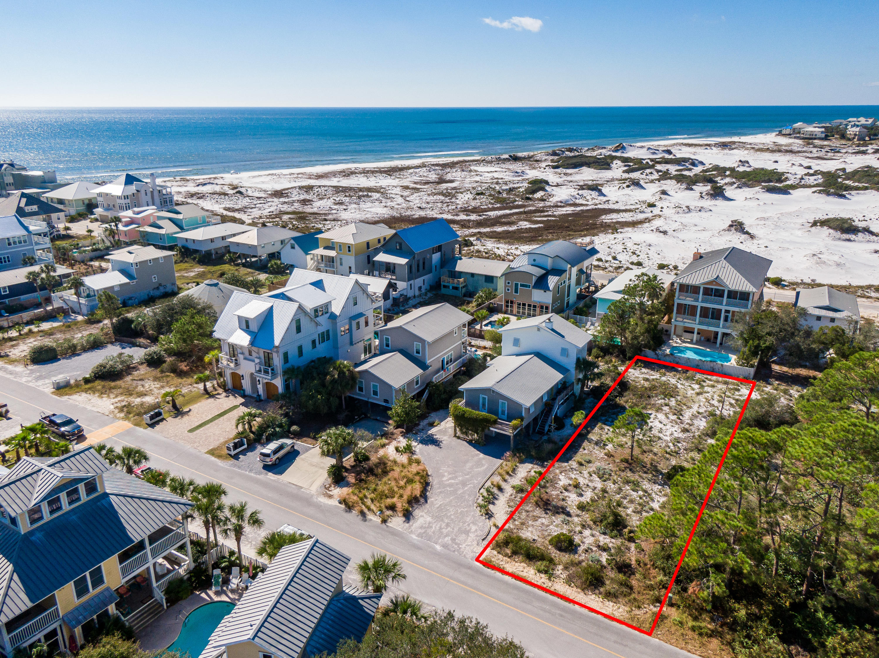 176 Magnolia Street Santa Rosa Beach, FL 32459 - Photo 3 of 20 an aerial view of residential houses with outdoor space