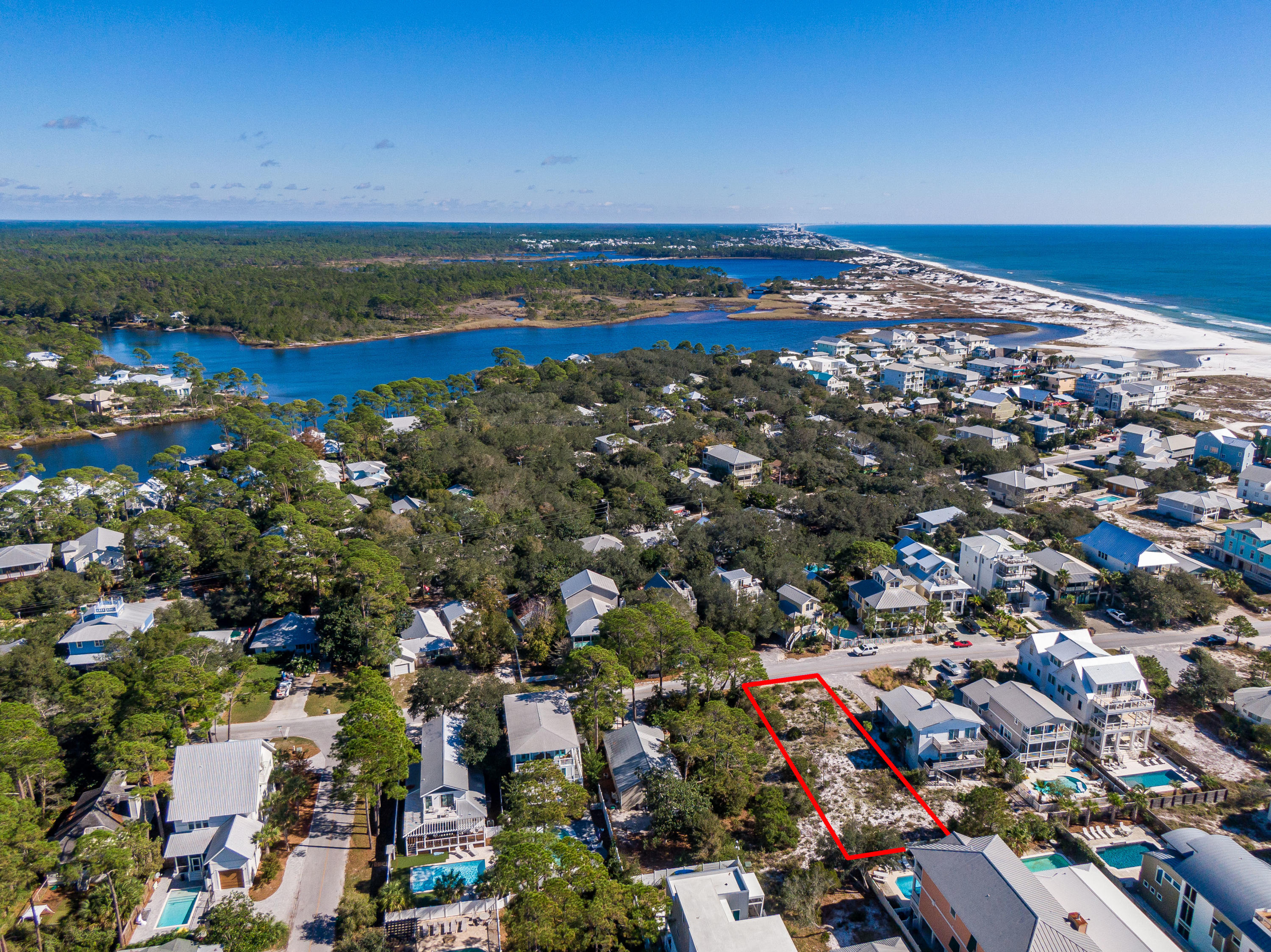 176 Magnolia Street Santa Rosa Beach, FL 32459 - Photo 8 of 20 an aerial view of residential building and ocean