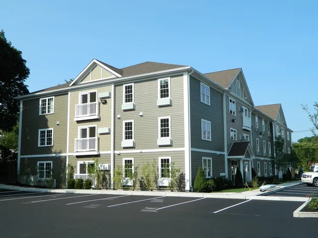 a front view of a building