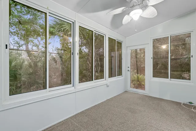 a backyard of a house with lots of green space