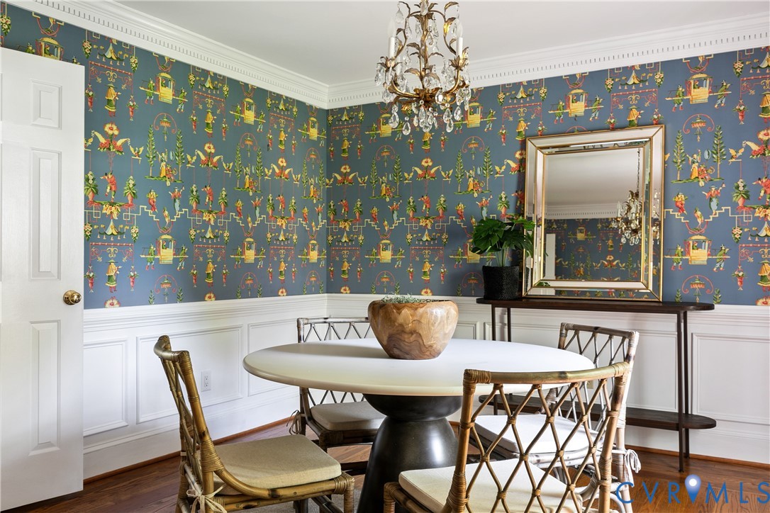 10000 Ramsbury Way Richmond, VA 23238 - Photo 26 of 59 a dining room with furniture a chandelier and window