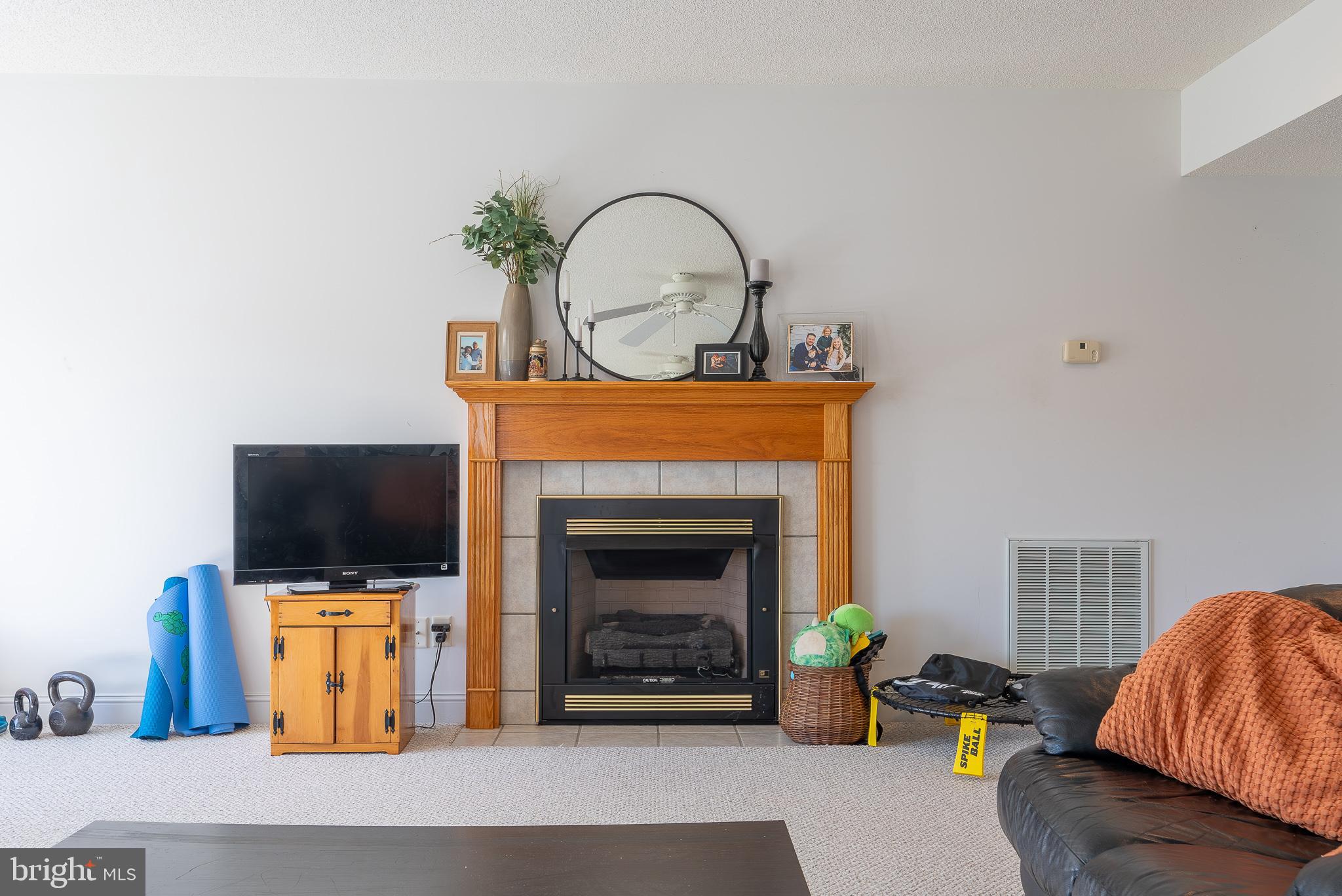 3741 Davis Road Penn Laird, VA 22846 - Photo 56 of 93 a living room with a fireplace and a flat screen tv