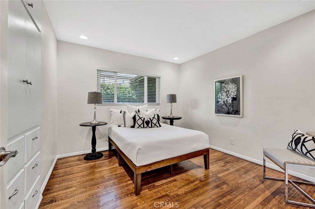 5411 Cadbury Road Whittier, CA 90601 - Photo 20 of 50 Bedroom with recessed lighting, wood flooring, built in closet