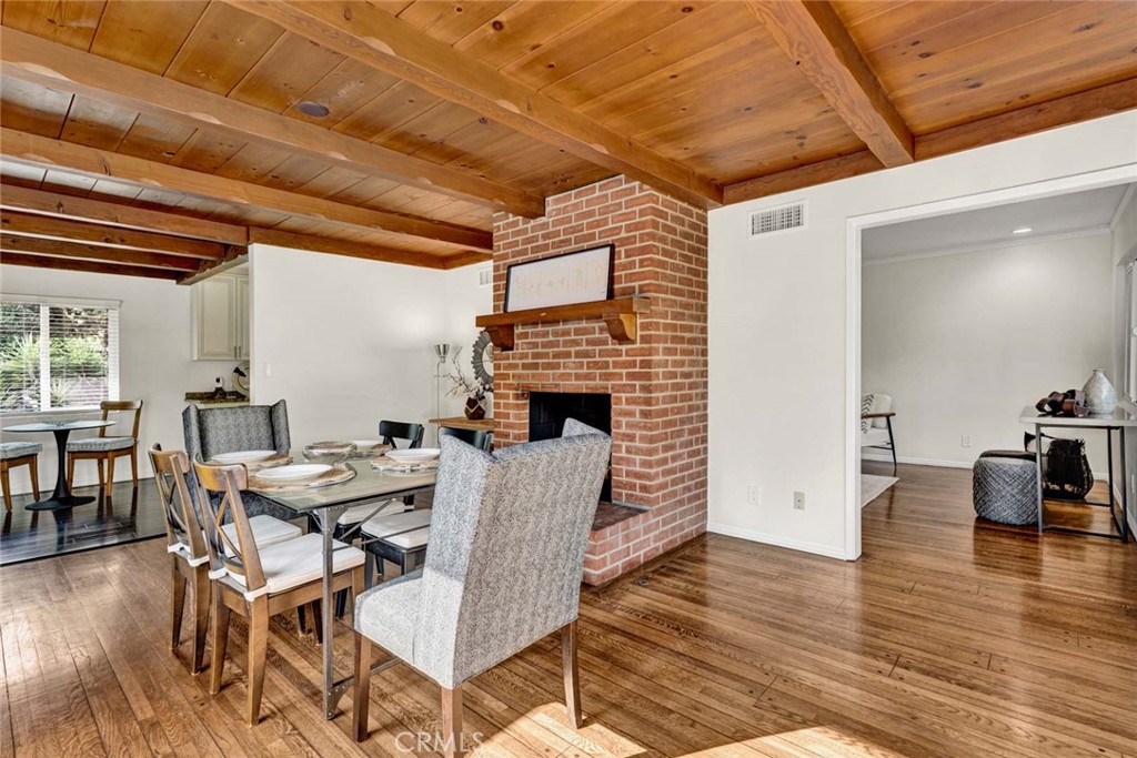 5411 Cadbury Road Whittier, CA 90601 - Photo 9 of 50 Wood beam ceilings with inviting fireplace.