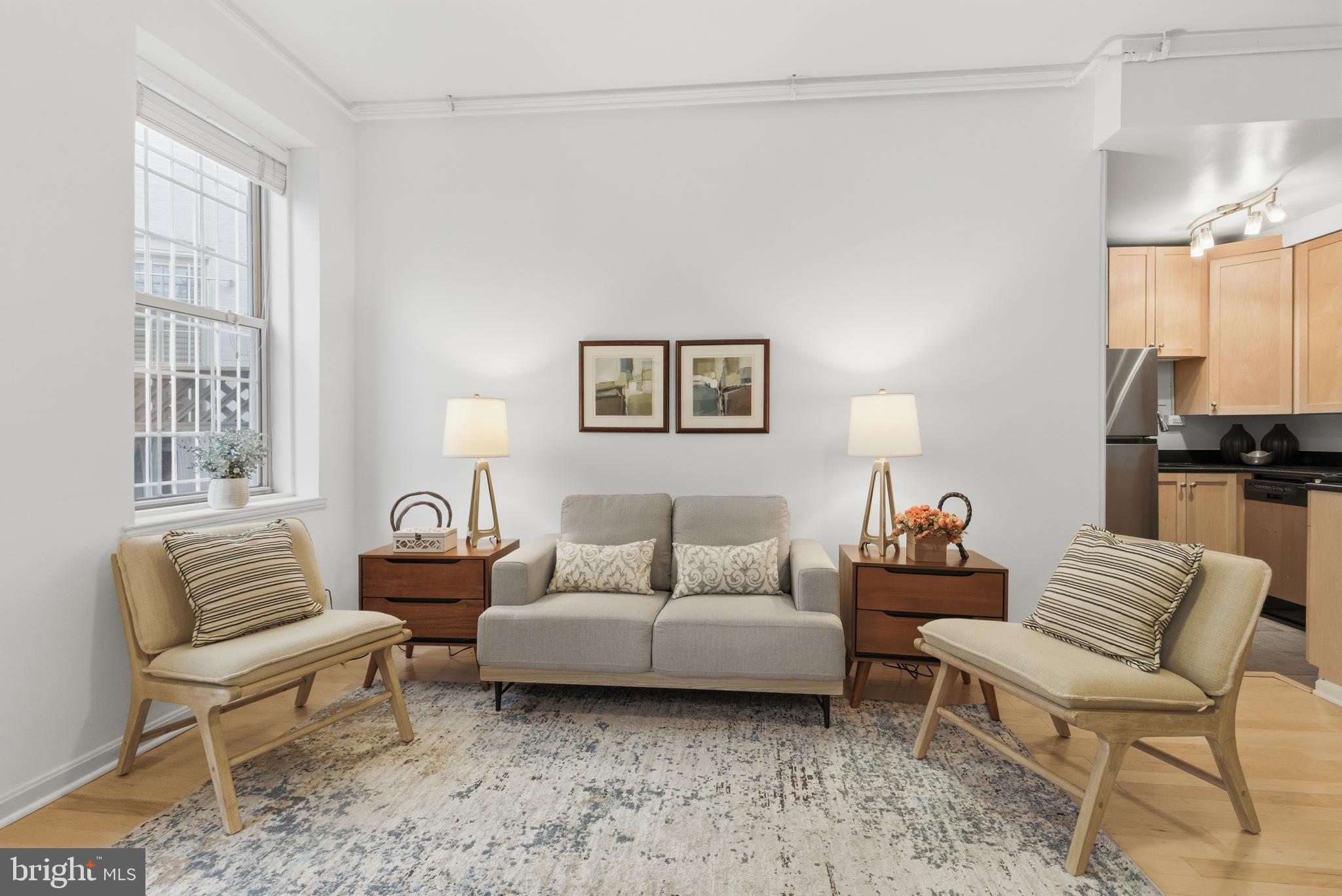 101 North Carolina Avenue Southeast, Unit G Washington, DC 20003 - Photo 3 of 17 a living room with furniture and a large window