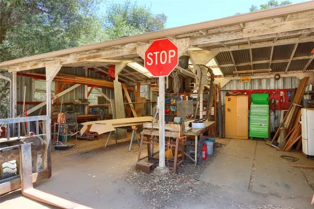 a view of roof deck with sitting area