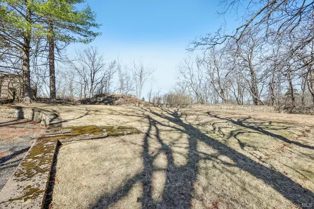 a view of a yard with a snow