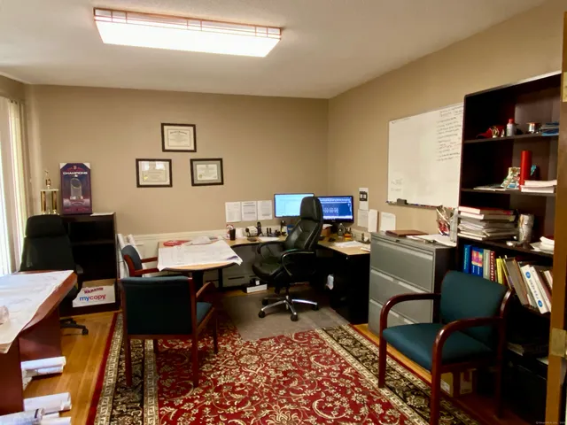 a view of a workspace with a window