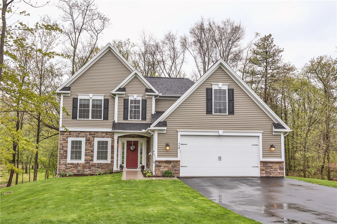 Custom built home located on a private road at the